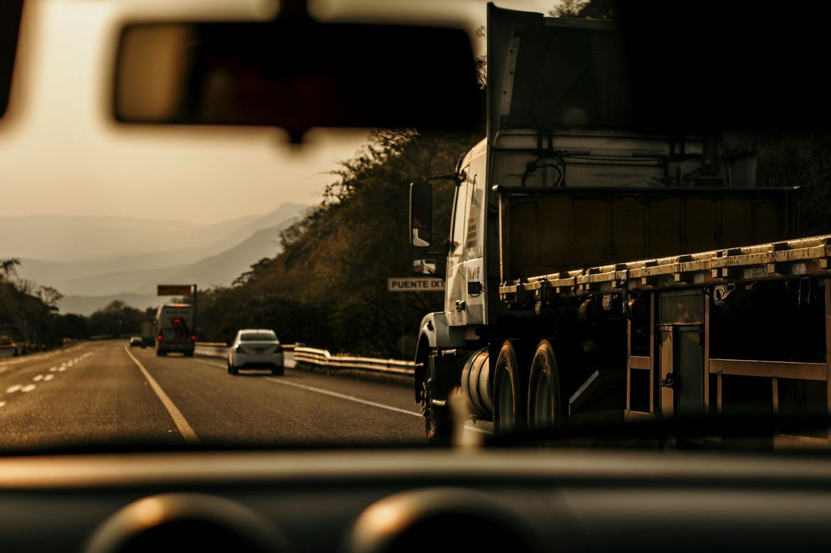 Employee driving for work on a Georgia road